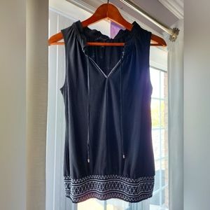 WHBM top with white stiching